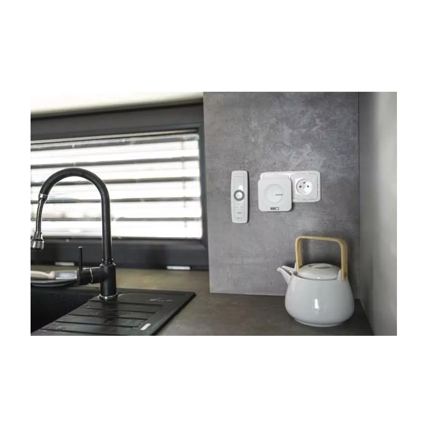 Langaton ovikello 230V IP44 valkoinen