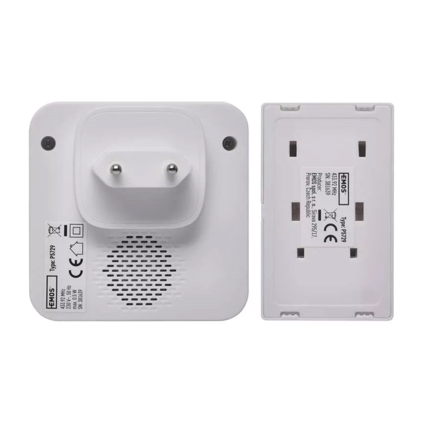 Langaton ovikello 230V IP44 valkoinen