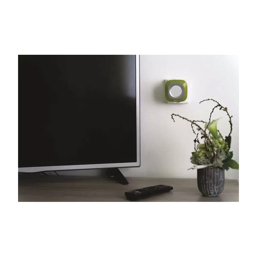 Langaton ovikello pistorasiaan 230V + 1xCR2032 IP44 vihreä