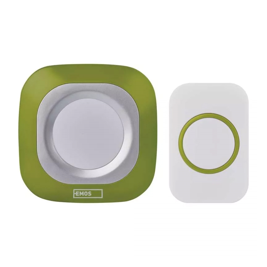 Langaton ovikello pistorasiaan 230V + 1xCR2032 IP44 vihreä