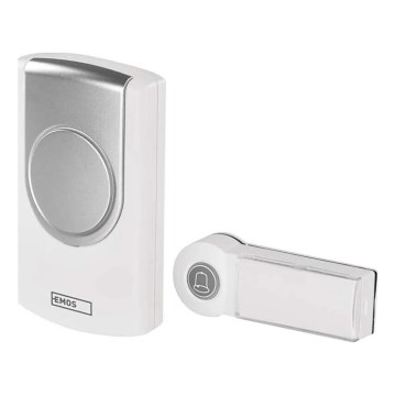 Langaton ovikello 3xAA/1xCR2032 IP44 valkoinen/hopea