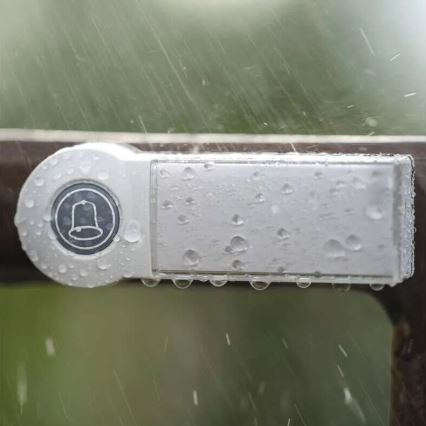 Langaton ovikello 3xAA/1xCR2032 IP44 valkoinen/hopea