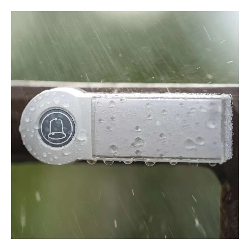 Langaton ovikello 3xAA/1xCR2032 IP44 valkoinen/hopea