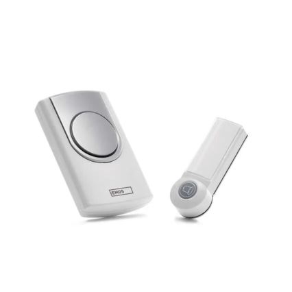 Langaton ovikello 3xAA/1xCR2032 IP44 valkoinen/hopea