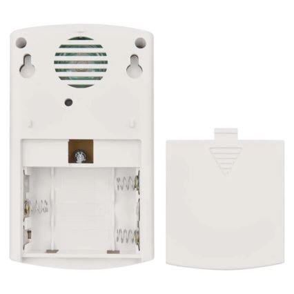 Langaton ovikello 3xAA/1xCR2032 IP44 valkoinen/hopea