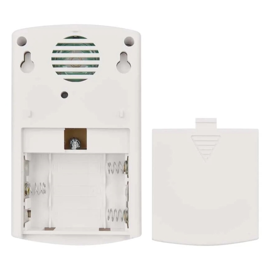 Langaton ovikello 3xAA/1xCR2032 IP44 valkoinen/hopea