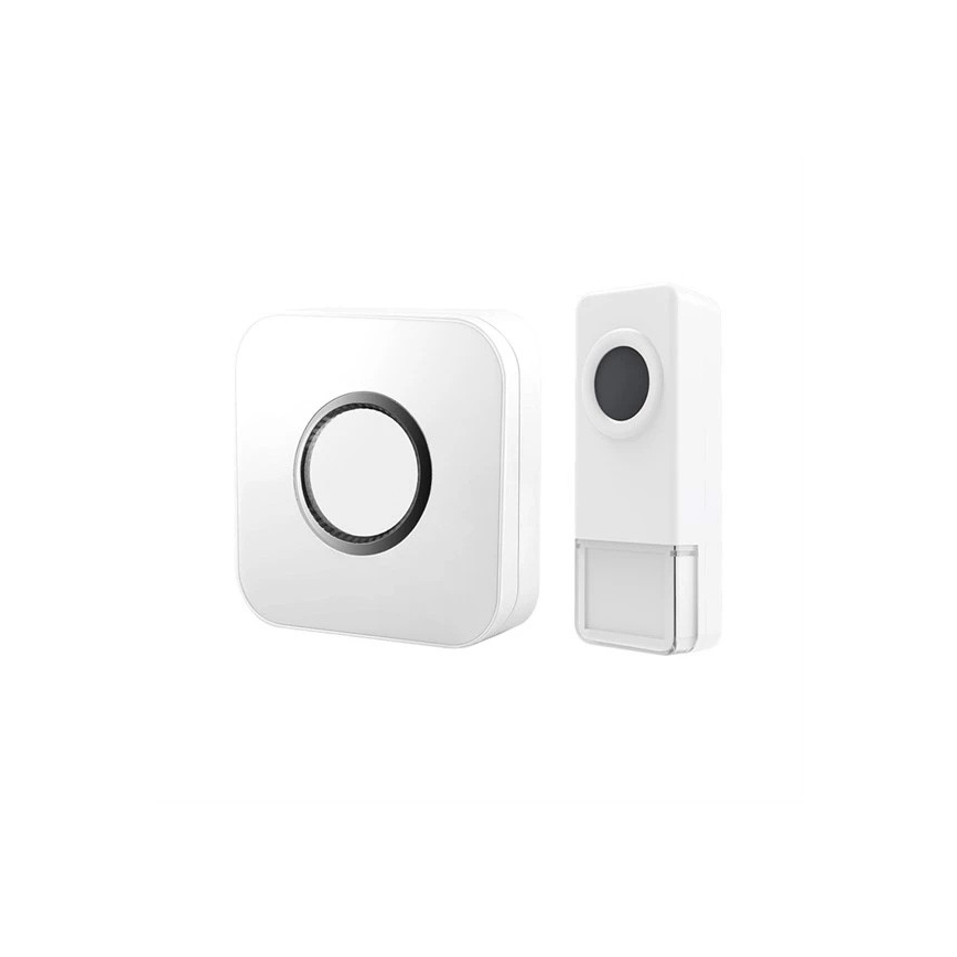 Langaton ovikello 3xAAA/1xA23 IP55 valkoinen