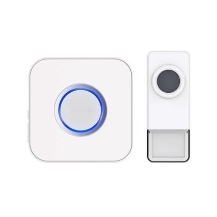 Langaton ovikello 3xAAA/1xA23 IP55 valkoinen