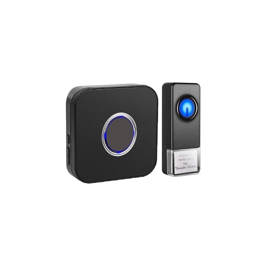 Langaton ovikello 3xAAA IP55 musta