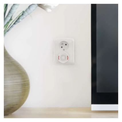 Langaton ovikello pistokkeeseen 230 V + 1 x CR2032, valkoinen