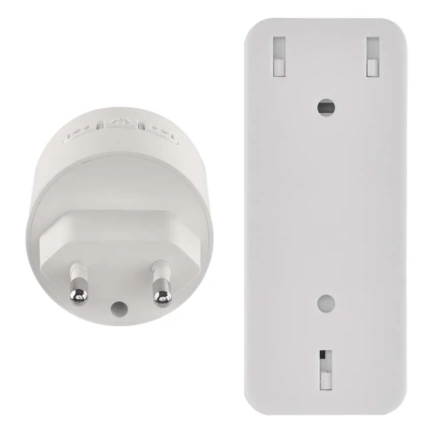 Langaton ovikello pistokkeeseen 230 V + 1 x CR2032, valkoinen