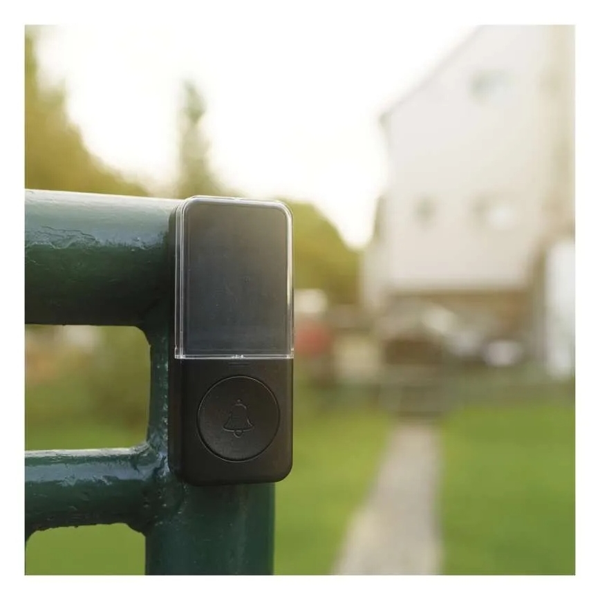 Langaton ovikello pistorasiaan 230V + 1xCR2032 musta