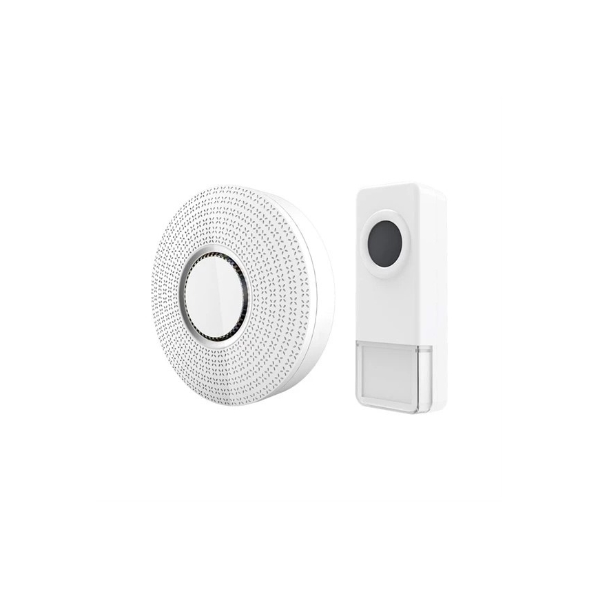 Langaton pistokeovikello 230V/1xA23 IP55 valkoinen