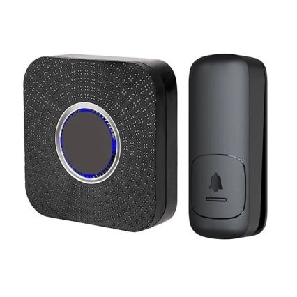 Langaton pistokeovikello kinetic 230V musta