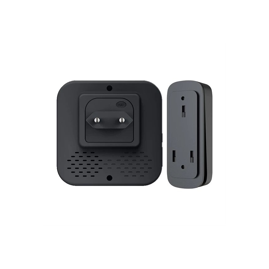 Langaton pistokeovikello kinetic 230V musta