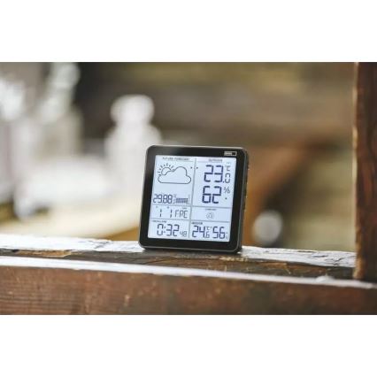 Langaton sääasema herätyskellon kanssa 3xAA + 2xAAA musta