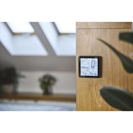 Langaton sääasema herätyskellon kanssa 3xAA + 2xAAA musta