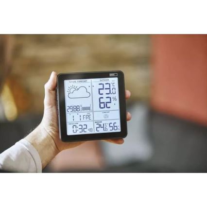 Langaton sääasema herätyskellon kanssa 3xAA + 2xAAA musta