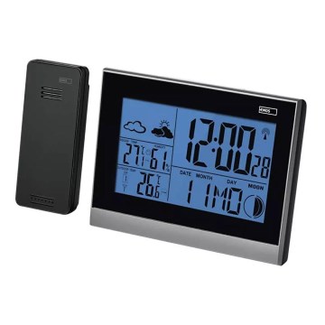 Langaton sääasema herätyskellon kanssa 3xAAA + 2xAAA musta