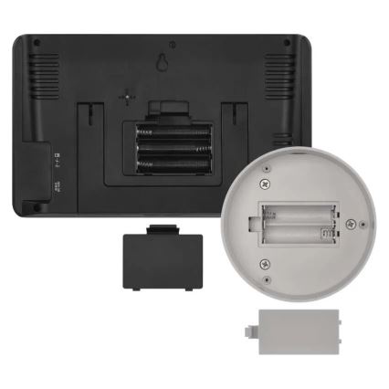 Langaton sääasema värillisellä LCD-näytöllä ja sademittari 3xAAA musta