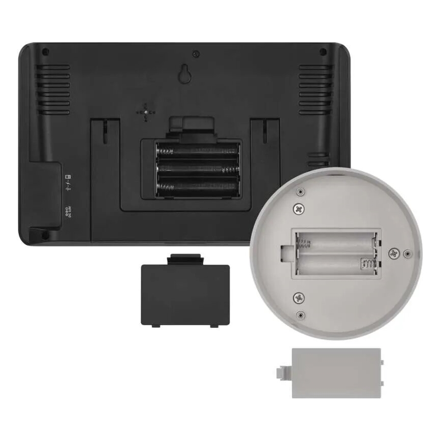 Langaton sääasema värillisellä LCD-näytöllä ja sademittari 3xAAA musta