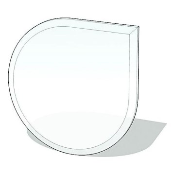 Lasi takan alle 1100x1100x6 mm repeämä