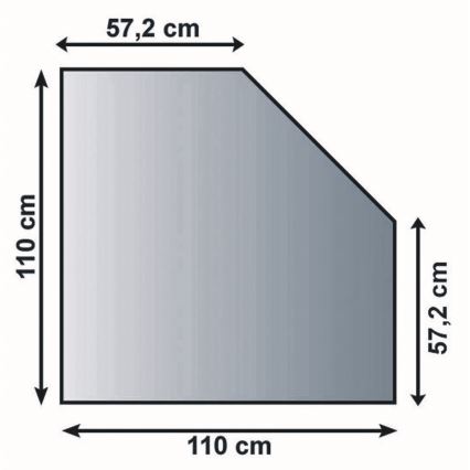 Lasi takan alle 1100x1100x8 mm viistetty neliö