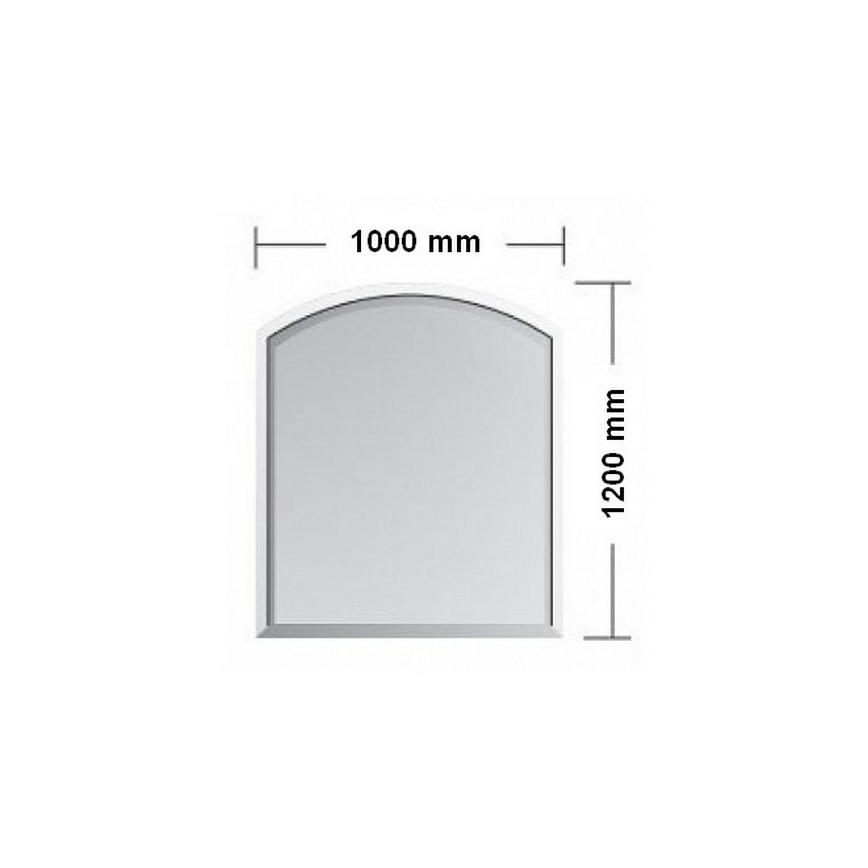 Lasi takan alle 1200x1000x6 mm puolikaari