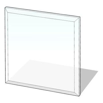 Lasi takan alle 800x800x8 mm neliö