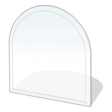 Lasi takan alle 800x800x8 mm puolikaari