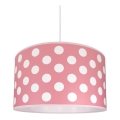 Lasten kattokruunu DOTS PINK 1xE27/60W/230V