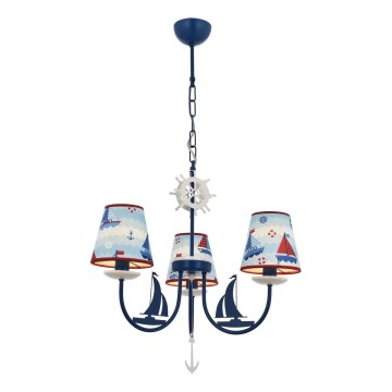 Lasten kattovalaisin BOAT 3xE14/40W/230V, sininen