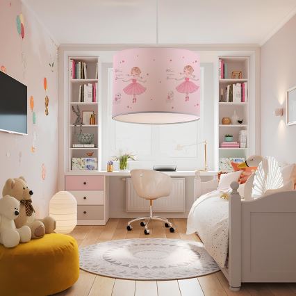 Lasten kattovalaisin CANDY 1xE27/40W/230V vaaleanpunainen