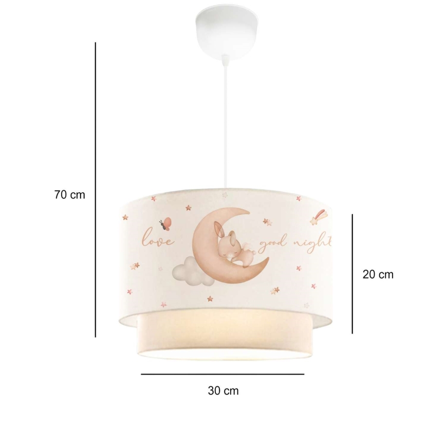 Lasten kattovalaisin CANDY 1xE27/40W/230V valkoinen/beige