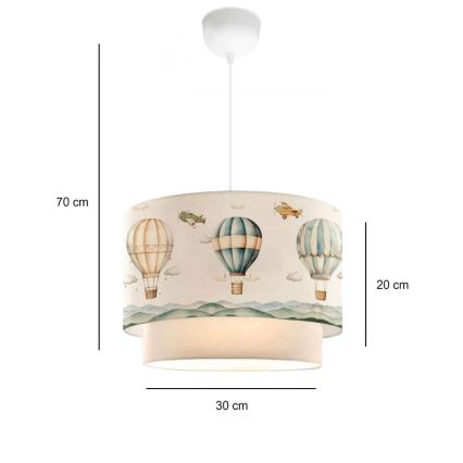 Lasten kattovalaisin CANDY 1xE27/40W/230V valkoinen/monivärinen