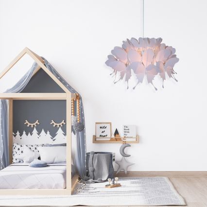 Lasten kattovalaisin FARFALLA 1xE27/60W/230V vaaleanpunainen