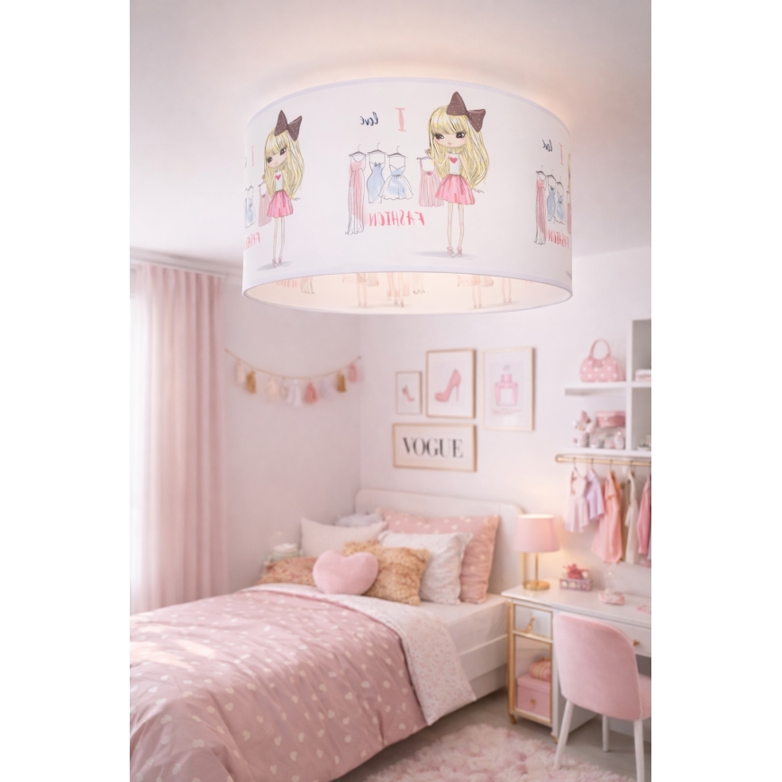 Lasten kattovalaisin GIRLS VIBES 1xE27/60W/230V halkaisija 40 cm Rakastan muotia