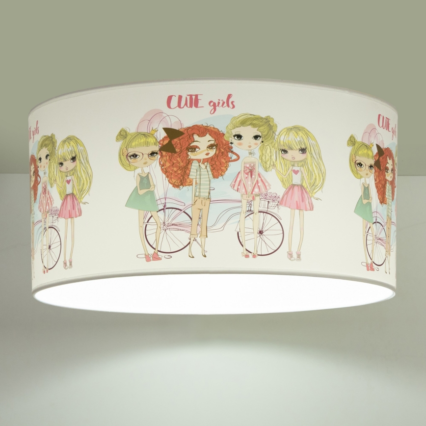 Lasten kattovalaisin GIRLS VIBES 1xE27/60W/230V, halkaisija 40 cm, tytöille
