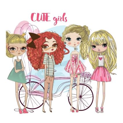 Lasten kattovalaisin GIRLS VIBES 1xE27/60W/230V, halkaisija 40 cm, tytöille