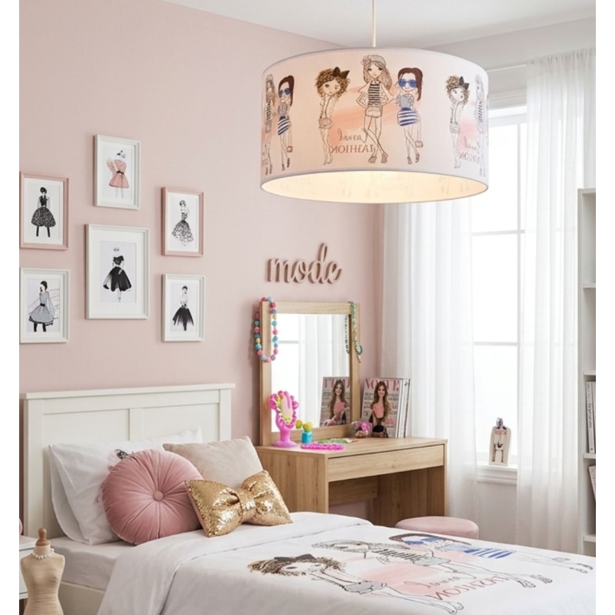 Lasten kattovalaisin GIRLS VIBES 1xE27/60W/230V, halkaisija 40 cm, tytöille