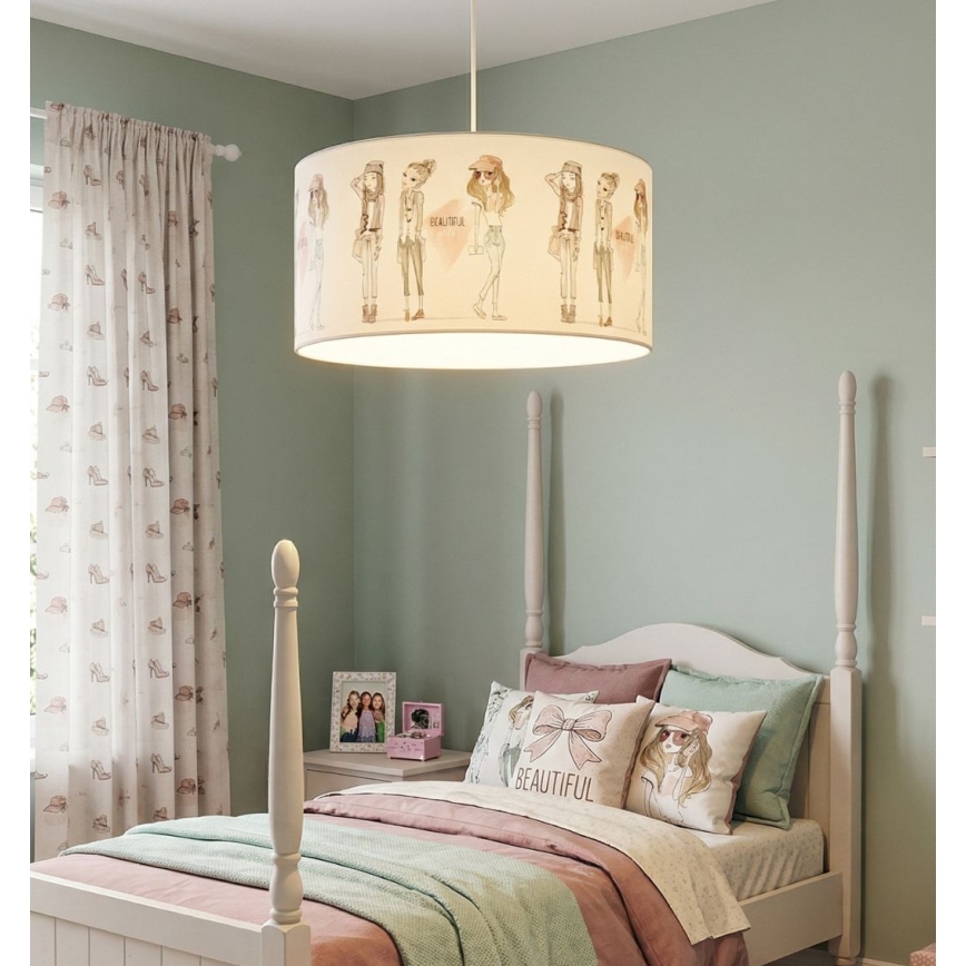 Lasten kattovalaisin GIRLS VIBES 1xE27/60W/230V, halkaisija 40 cm, tytöille