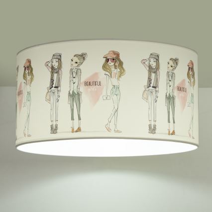 Lasten kattovalaisin GIRLS VIBES 1xE27/60W/230V, Ø 40 cm, tytöille