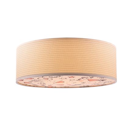 Lasten kattovalaisin KIDDY 2xE27/40W/230V beige/vaaleanpunainen
