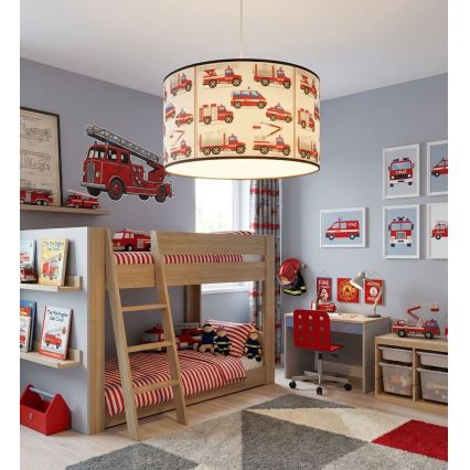 Lasten kattovalaisin KIDS ROOM 1 x E27, 60 W, 230 V, halkaisija 40 cm – palomiesaihe