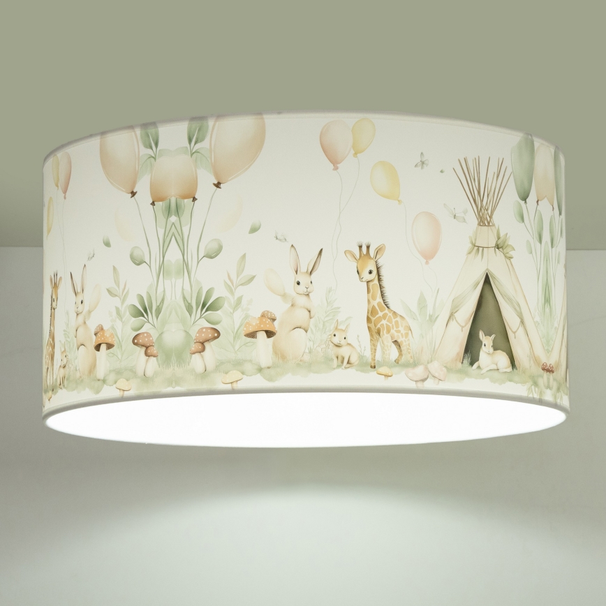 Lasten kattovalaisin KIDS ROOM 1x E27/60W/230V, Ø 40 cm, eläinhahmot