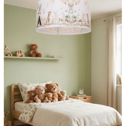 Lasten kattovalaisin KIDS ROOM 1x E27/60W/230V, Ø 40 cm, eläinhahmot