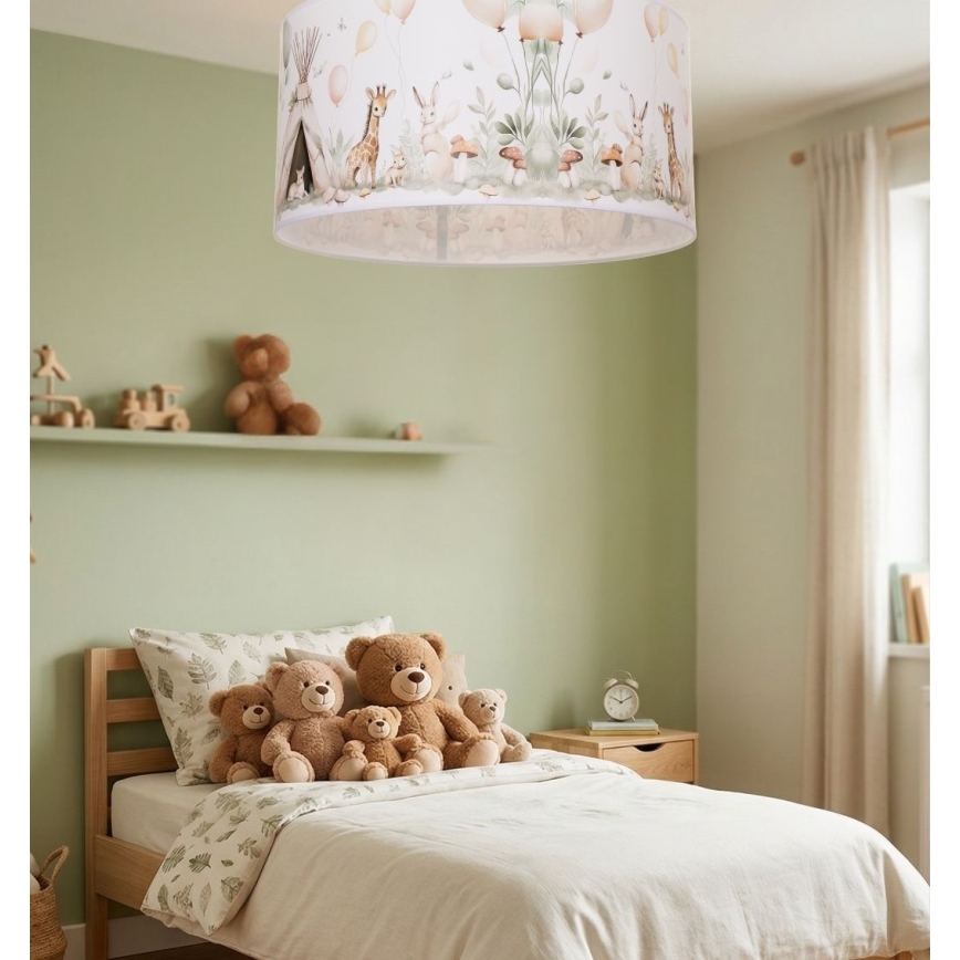 Lasten kattovalaisin KIDS ROOM 1x E27/60W/230V, Ø 40 cm, eläinhahmot