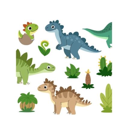 Lasten kattovalaisin KIDS ROOM 1xE27/60W/230V halkaisija 40 cm dinosaurus