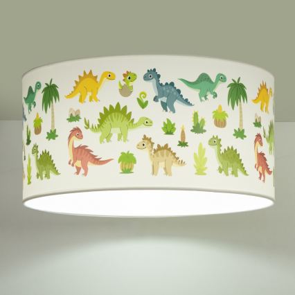 Lasten kattovalaisin KIDS ROOM 1xE27/60W/230V, halkaisija 40 cm, dinosaurus