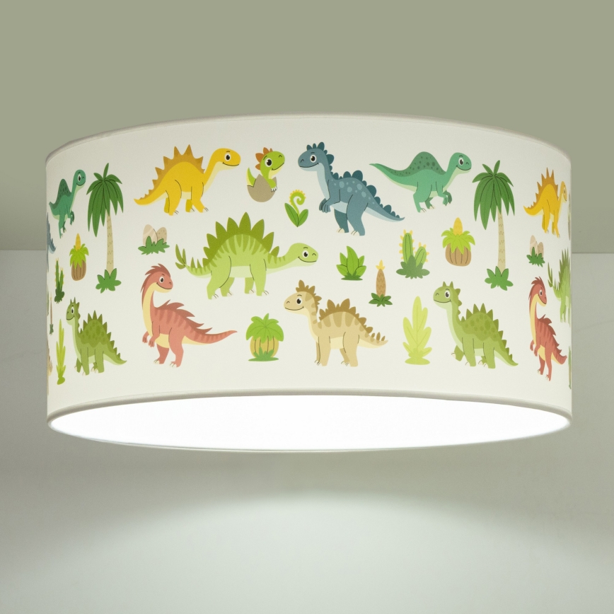 Lasten kattovalaisin KIDS ROOM 1xE27/60W/230V, halkaisija 40 cm, dinosaurus